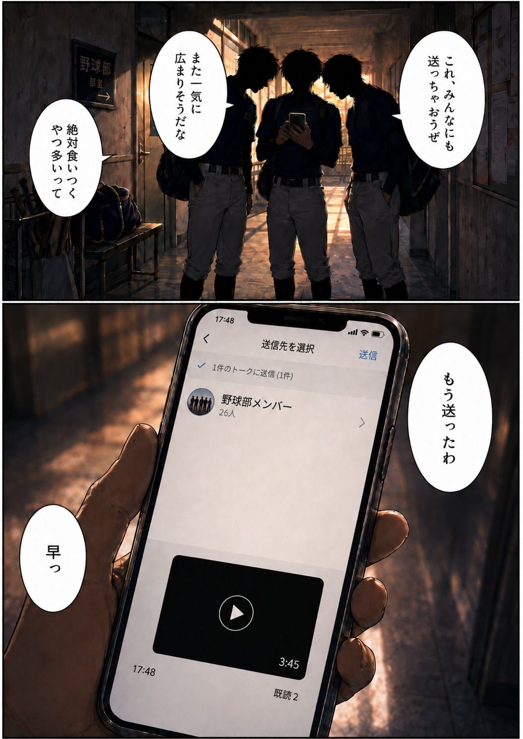 男子校内で裏取引されている動画 サンプル3