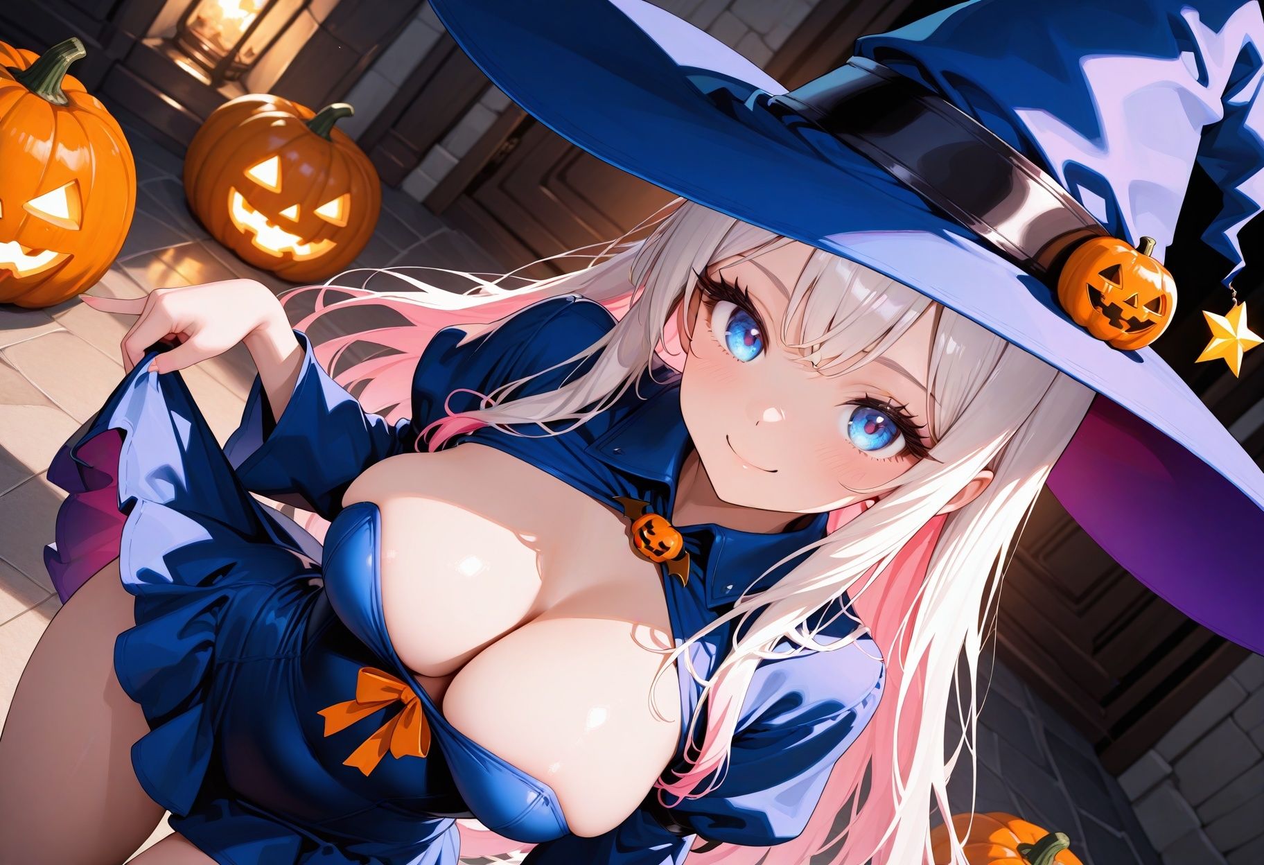 ハロウィン性指導×魔法使い編〜乱れた衣装のまま誘惑し種付け連続絶頂〜の作品画像 1