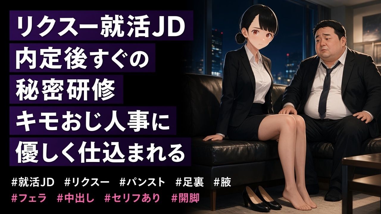 パンスト美脚のリクスー就活JDが、キモおじ人事の特別研修を受け入れるまで 画像1