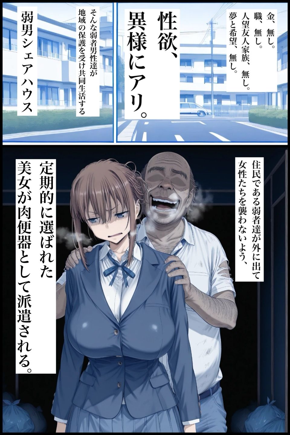 今度はこっちのたわわちゃんが弱男相手に性欲処理介助をさせられるAI・イラスト集 画像1