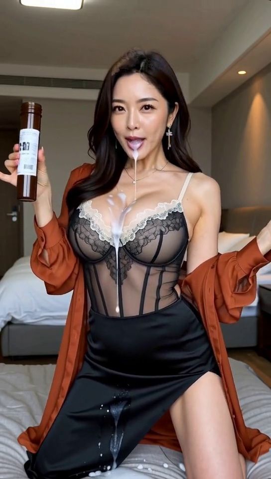 ［AI動画・スマホ特化］ベッドの上でメントスコーラしちゃう淑女な奥様…濡れちゃったから帰れないね…若妻・熟女編の作品画像 6