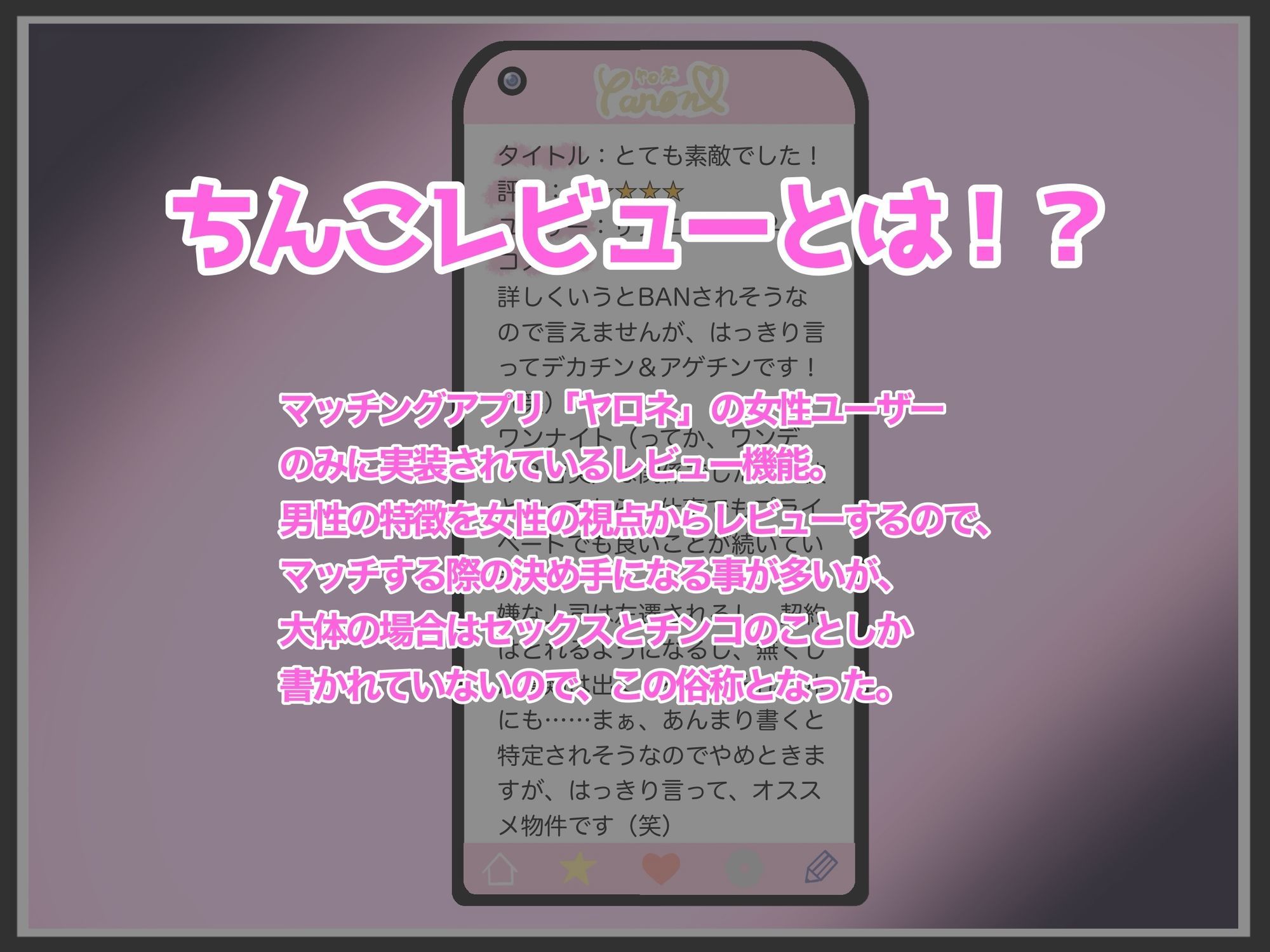 ちんこレビュー付きマッチングアプリのある世界 Part2.5 画像1