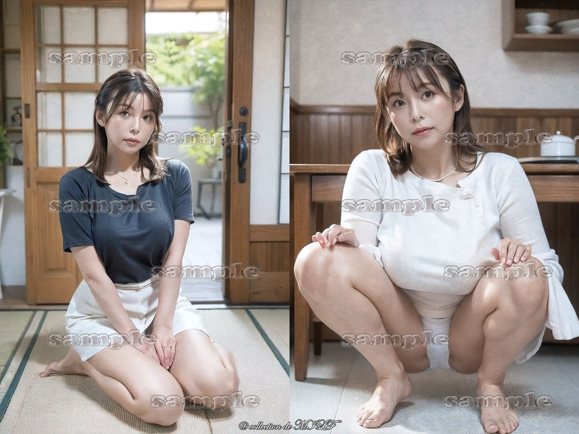 【AIグラビア】熟女しゃがみ姿の作品画像 10