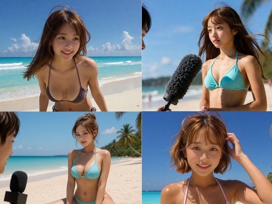 【エロ砂浜ギャル初体験】オイルマッサージ何度もイキ潮を噴き出す超敏感開発記録! 画像1