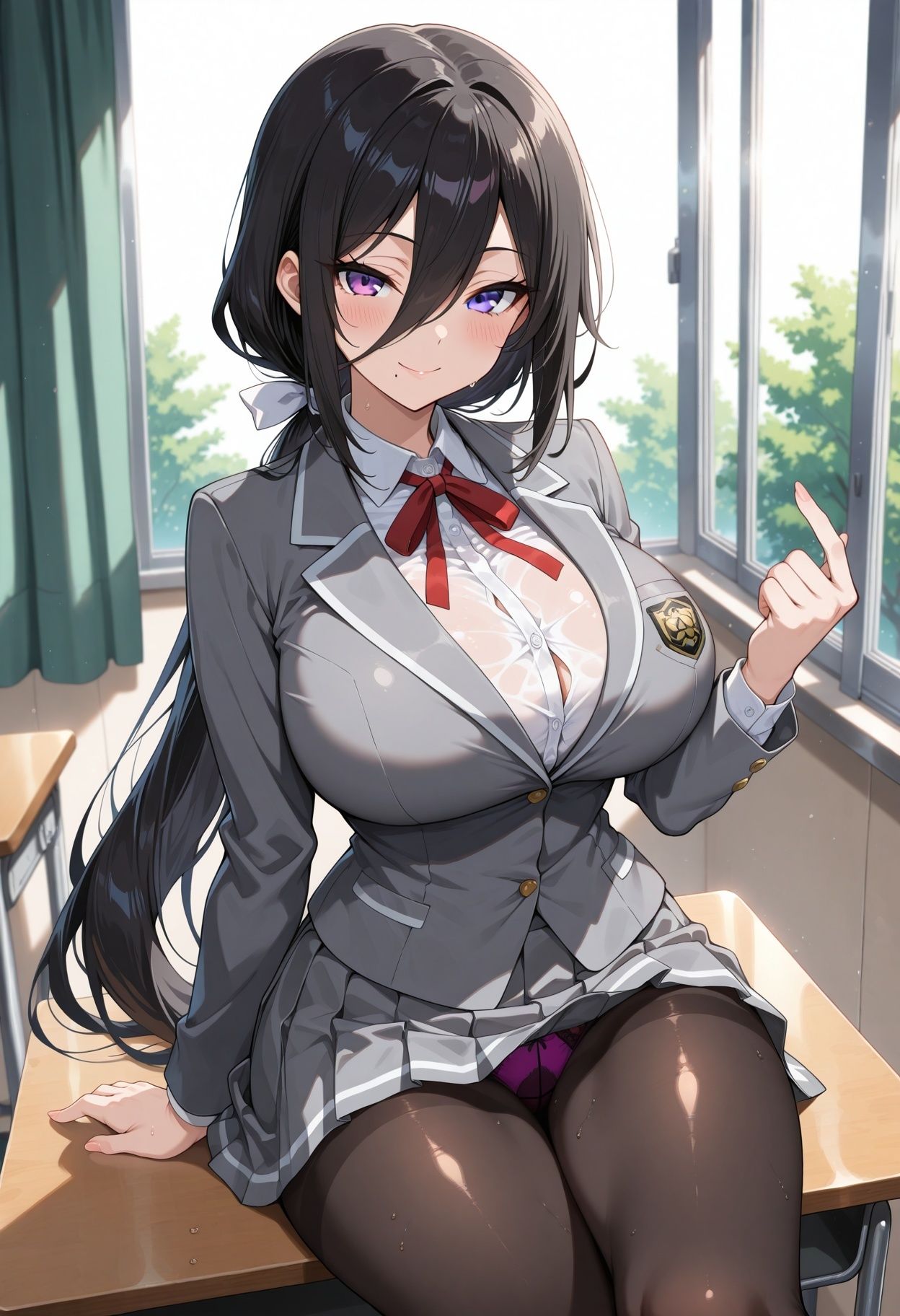 【AI CG集】生徒会孕ませハーレム 〜放課後の生徒会室は孕ませ天国〜 画像1