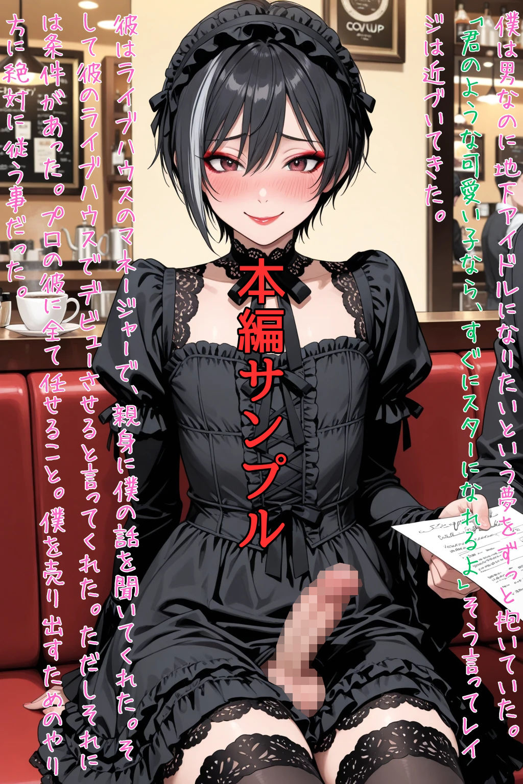 Sissy Captions Mな男の娘のシシーキャプション集9 地下アイドルの男の娘 夢を叶える代償に… 僕は彼の言いなりになった… 画像1