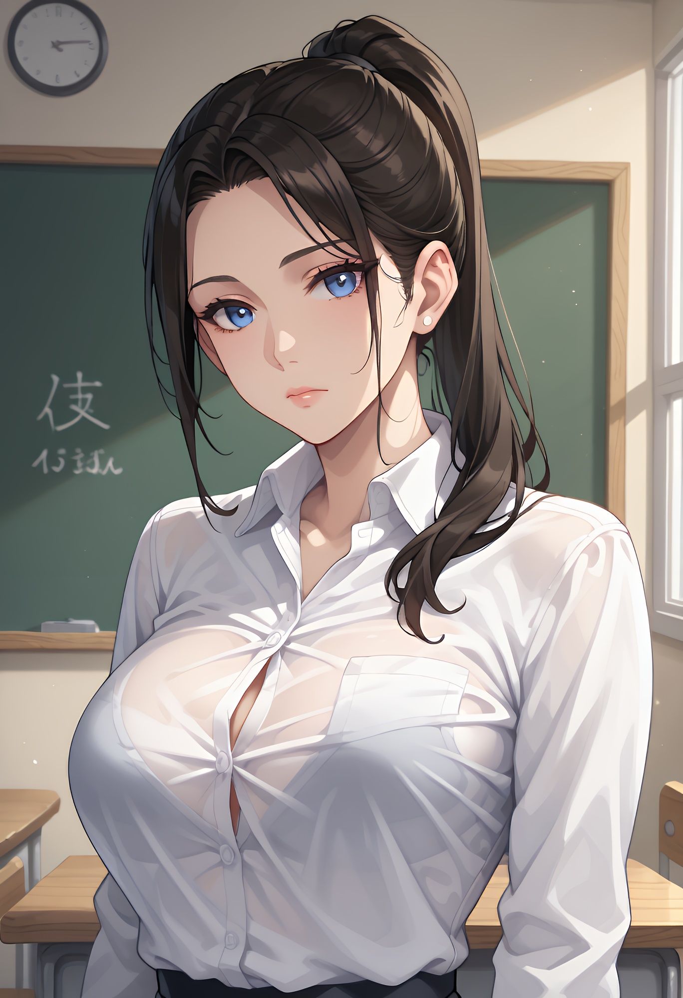 女教師と秘密のセックス〜俺の巨根で巨乳美女に連続中出し 画像3