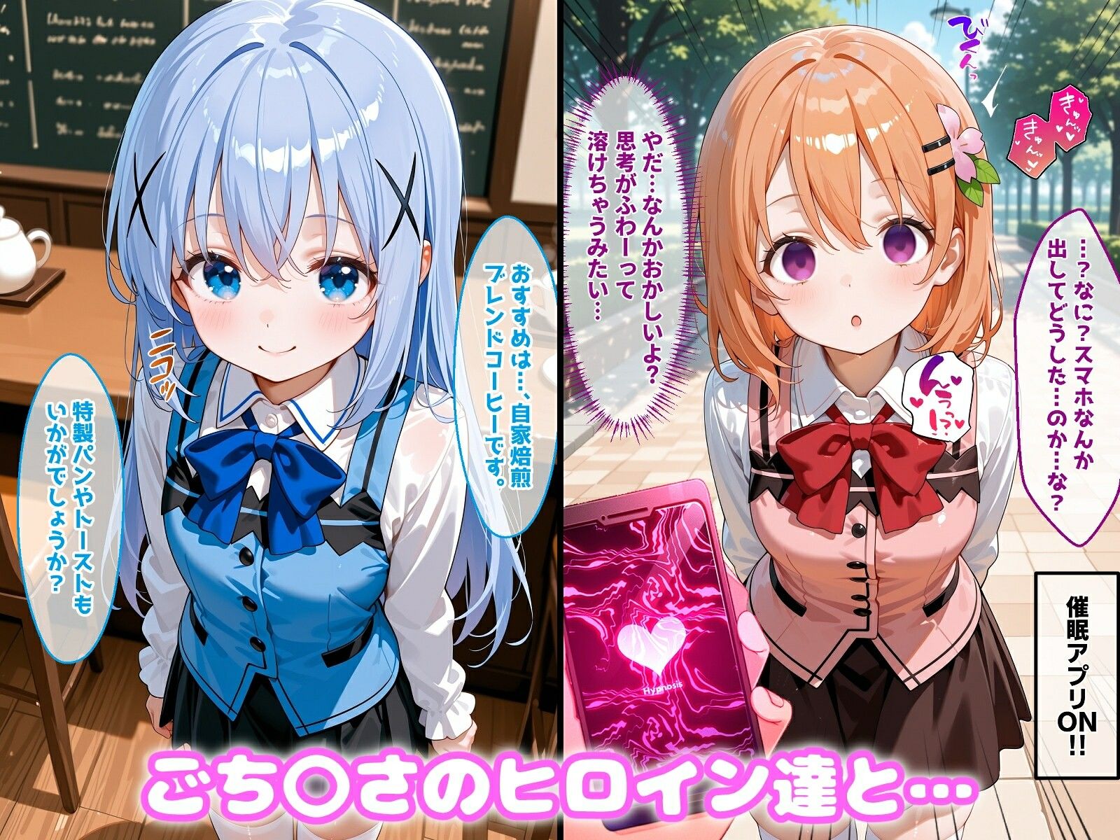 〇眠アプリで妊娠孕ませ  ごち〇さのヒロインたちと膣内射精えっちする話の作品画像 1