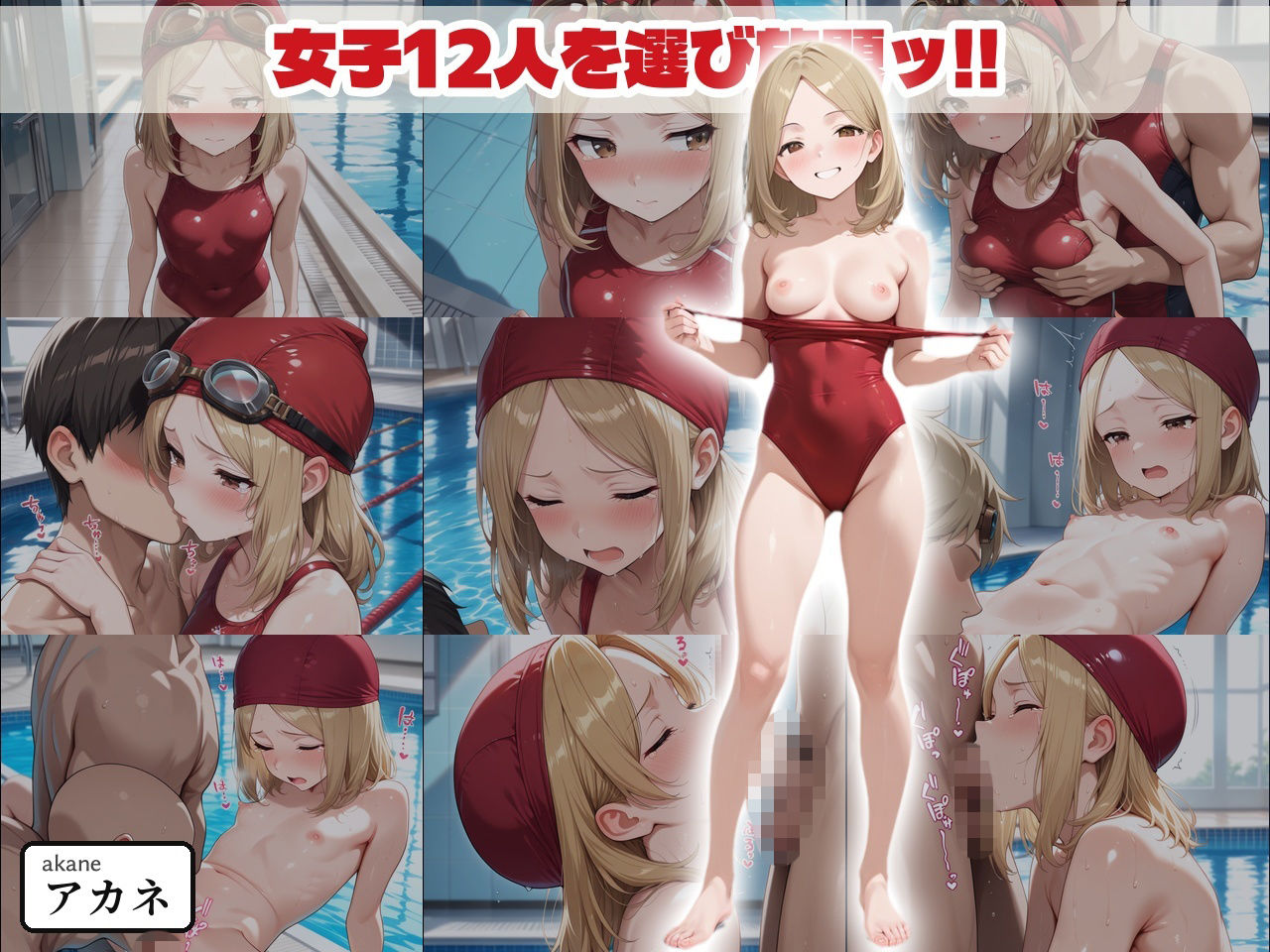 12人の女子とプールでセックス 画像3