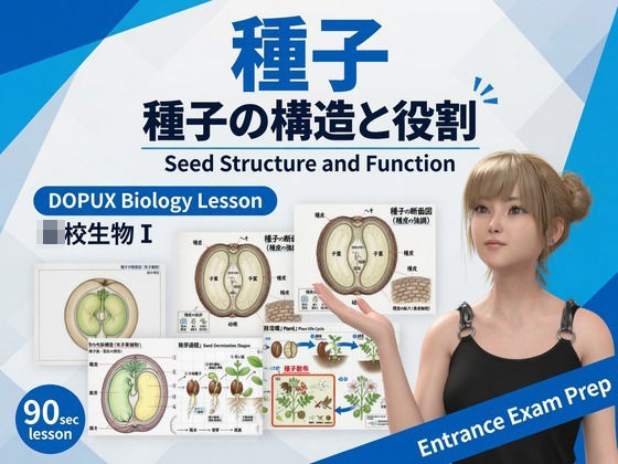 【▲20】一ノ瀬廻里 大学に進学し強豪予備校『DOPUX（ドピュックス』で生物I，IIを教える名物講師に！（Vol.036:種子）【Libido-Labo】