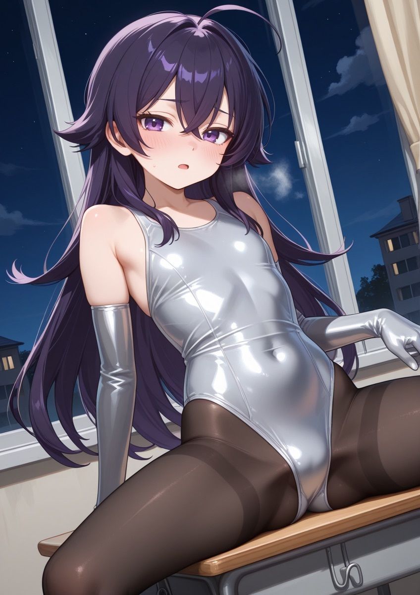 水着タイツの女の子が学校で誘惑するやつ 1の作品画像 1