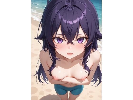 ビーチで女の子が男水着チャレンジするやつ 1の表紙