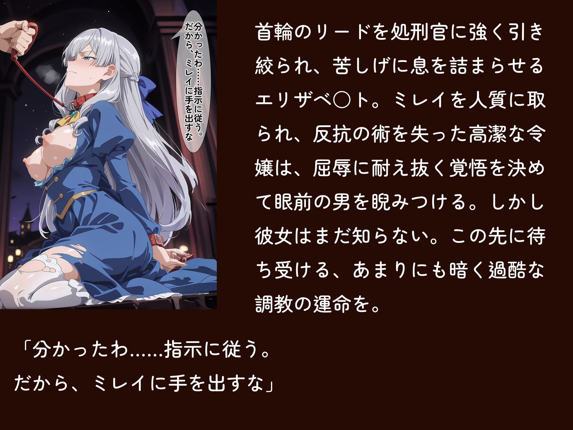 【ブ○切れ令嬢】【エリザベ○ト 500枚/3mp4】愛した民の裏切りに咲く黒い花〜処刑台全裸開帳・愚民の肉棒に子宮口ブチ抜かれた3日間の記録・祖国滅亡を誓う夜〜 画像1