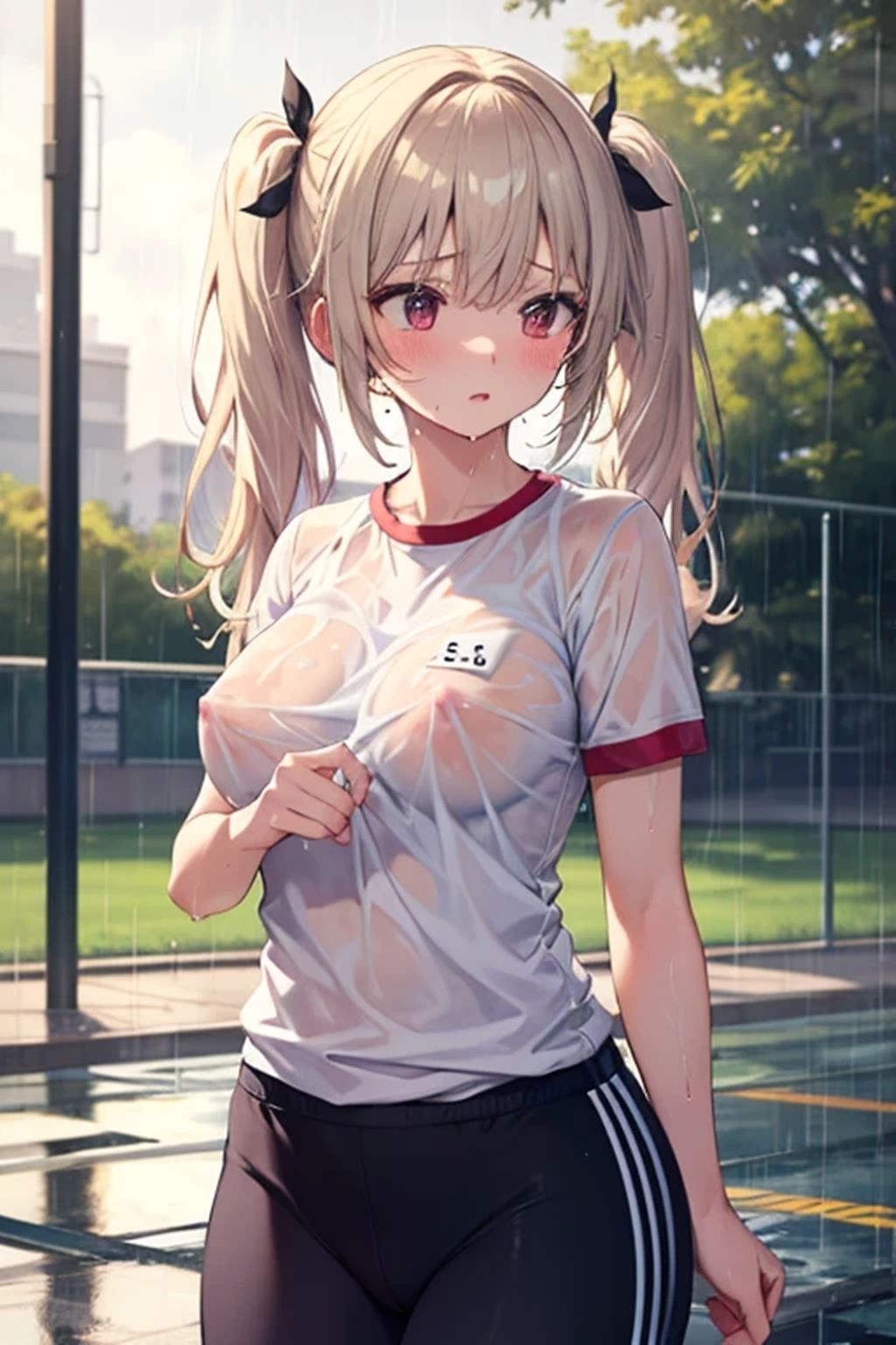 雨の日のノーブラ体育…やっぱりこうなるwの作品画像 2