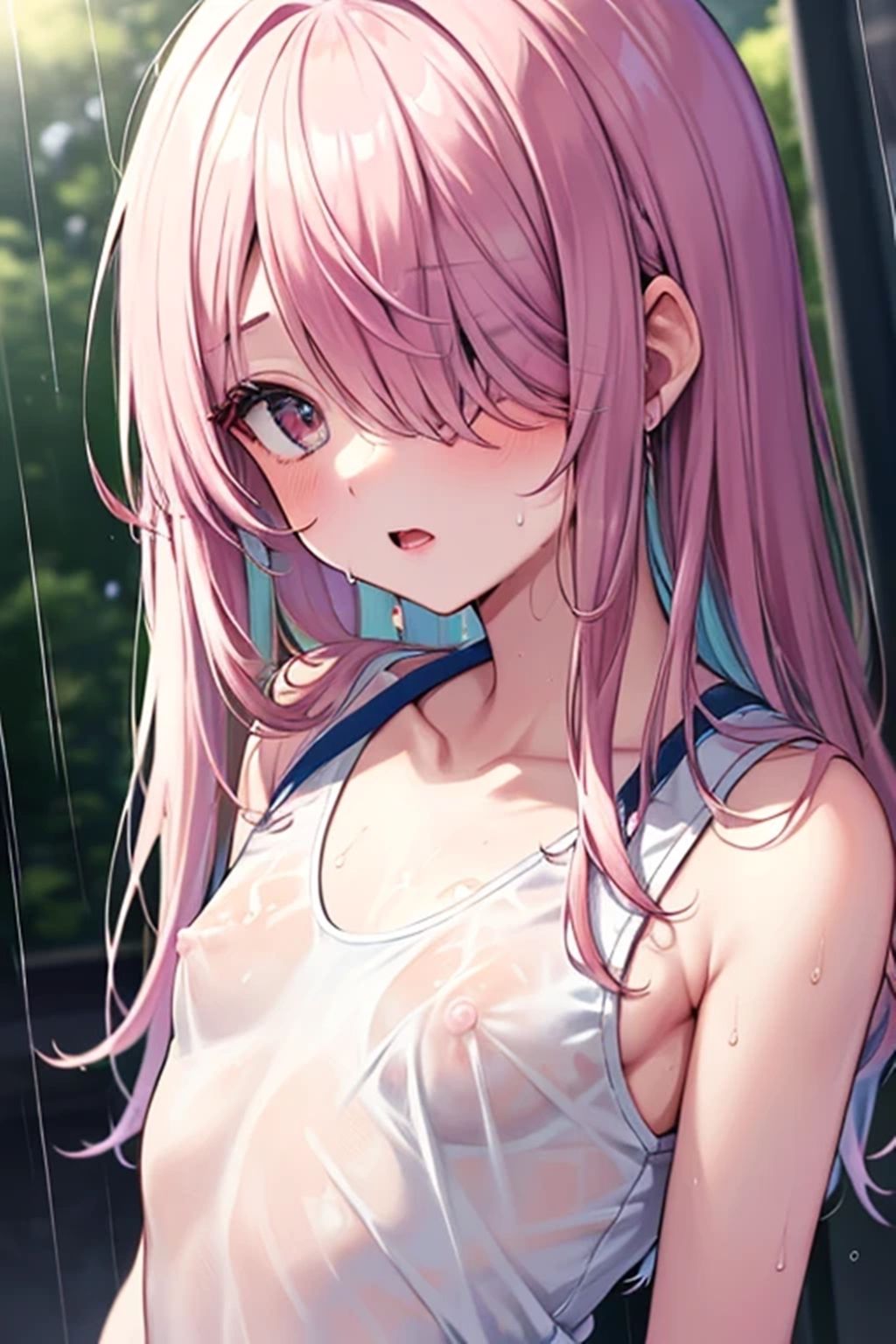 雨の日のノーブラ体育…やっぱりこうなるwの作品画像 3
