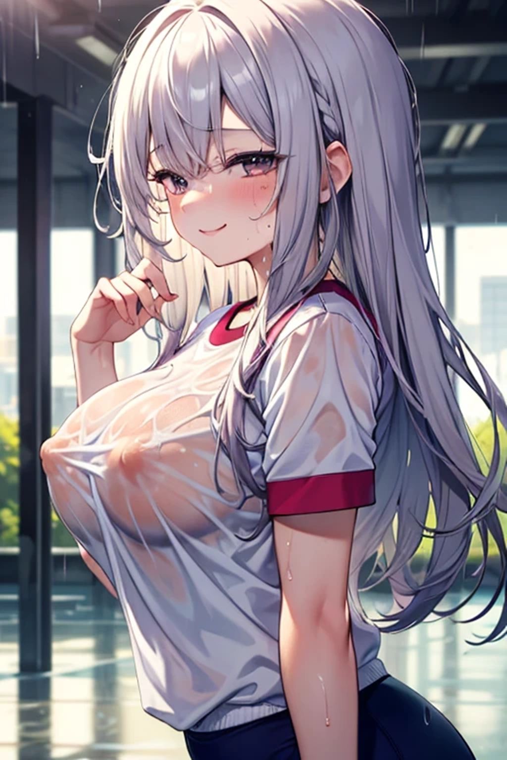 雨の日のノーブラ体育…やっぱりこうなるwの作品画像 4