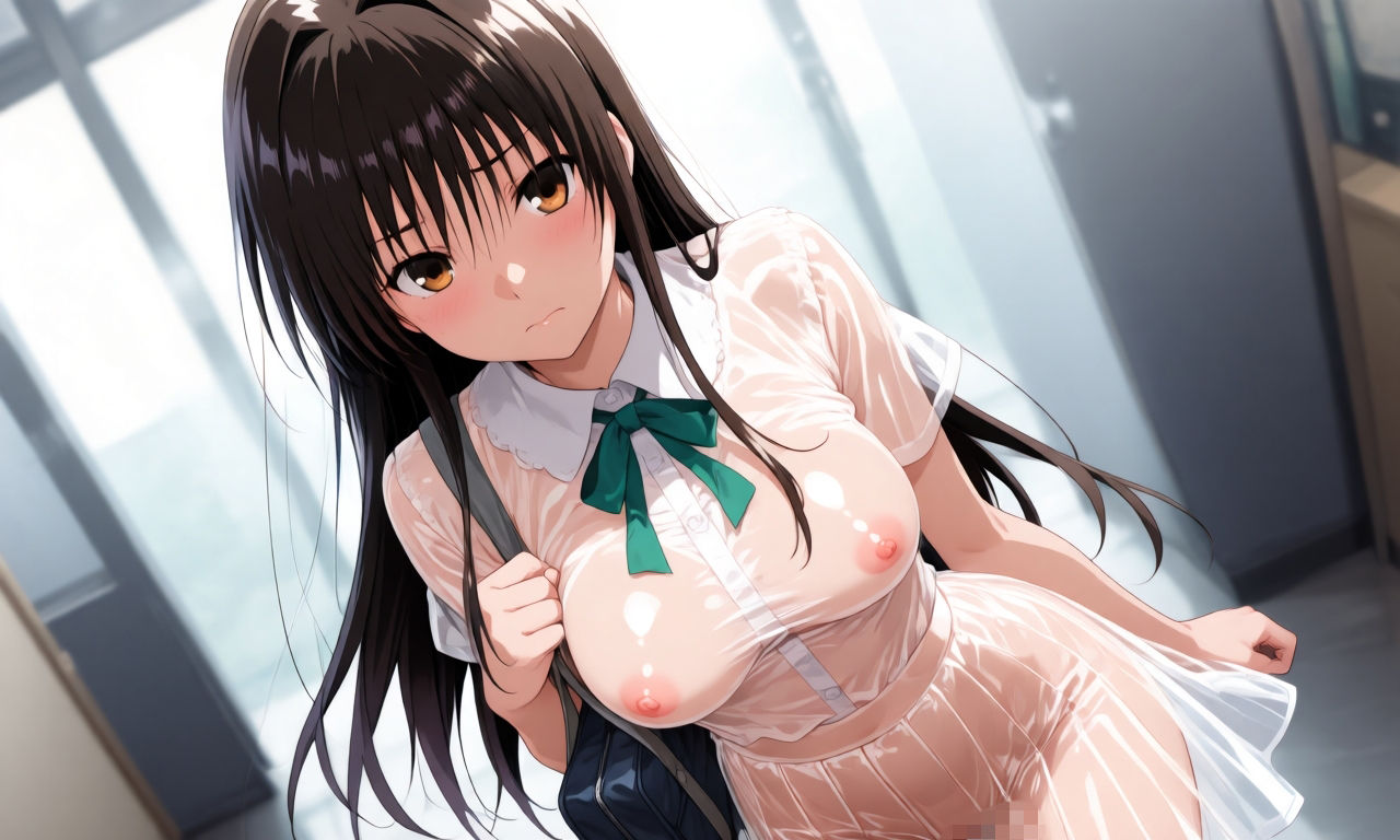 古〇川唯  スケスケセーラー服でHな日常2