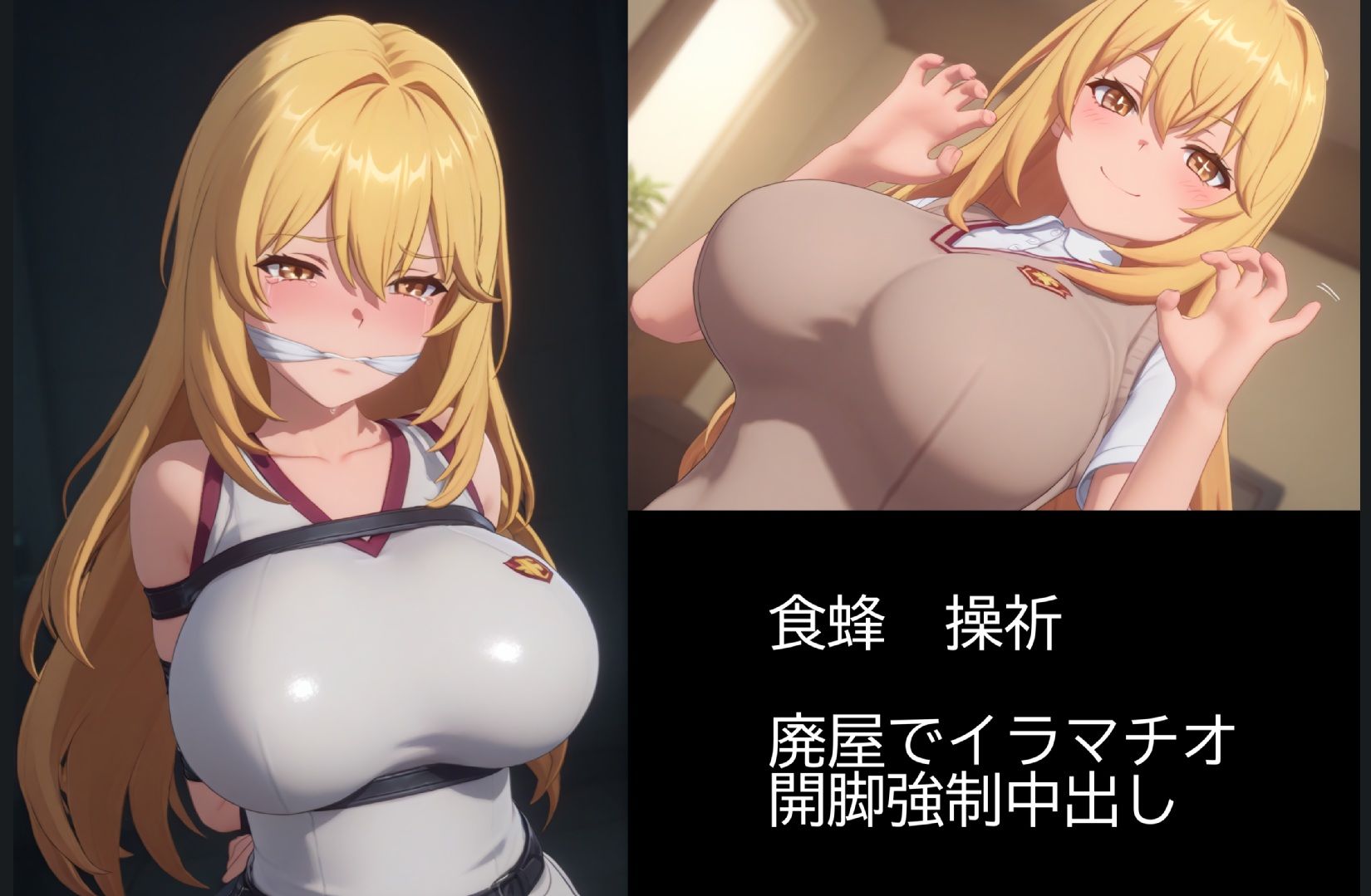 【4K高画質】巨乳キャラ強●爆乳化&凌●(ToL〇VEる、ブルアカetc..)【70分越え超ボリューム】 9枚目