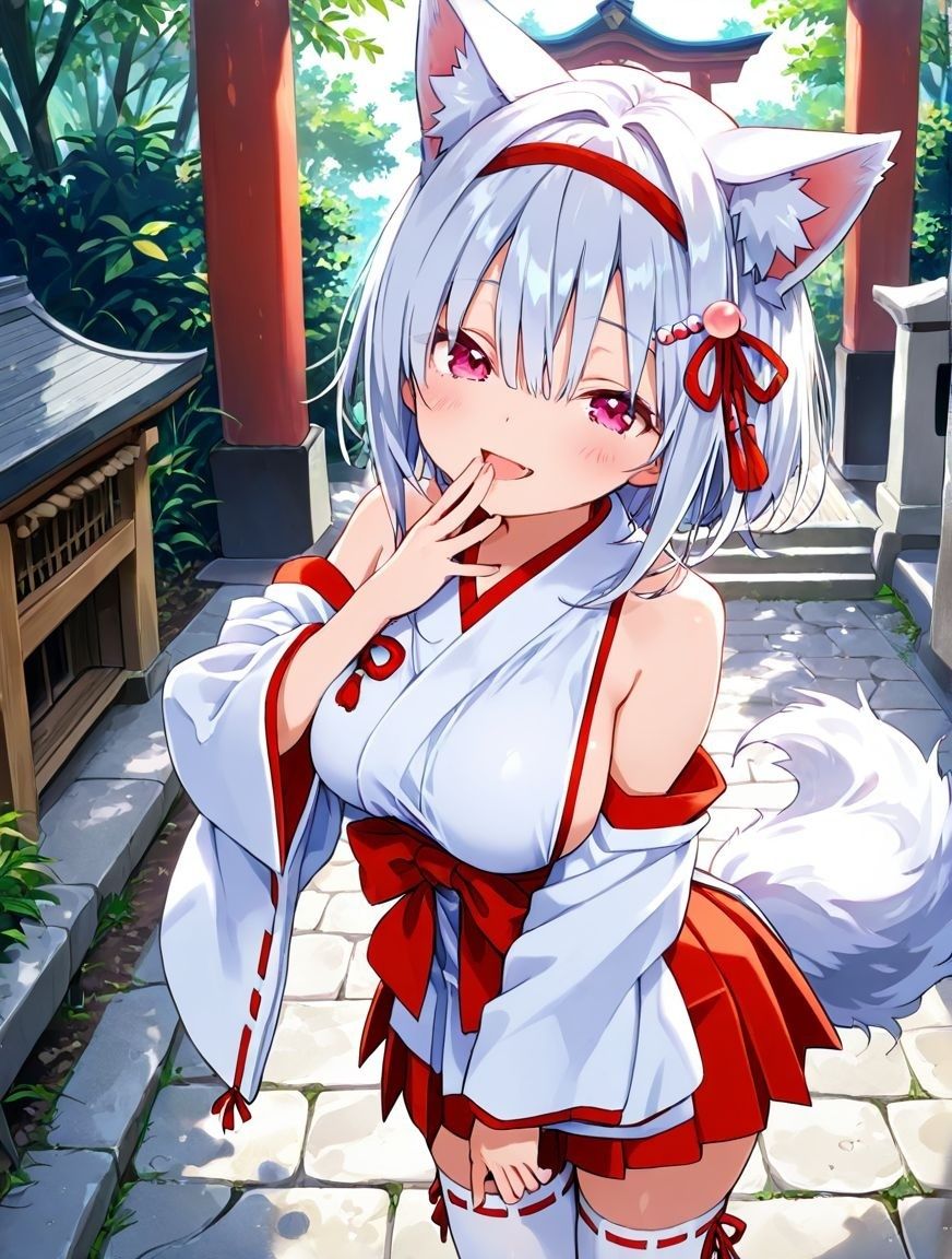 ケモミミ美少女達のえっちな発情期 巫女服編1