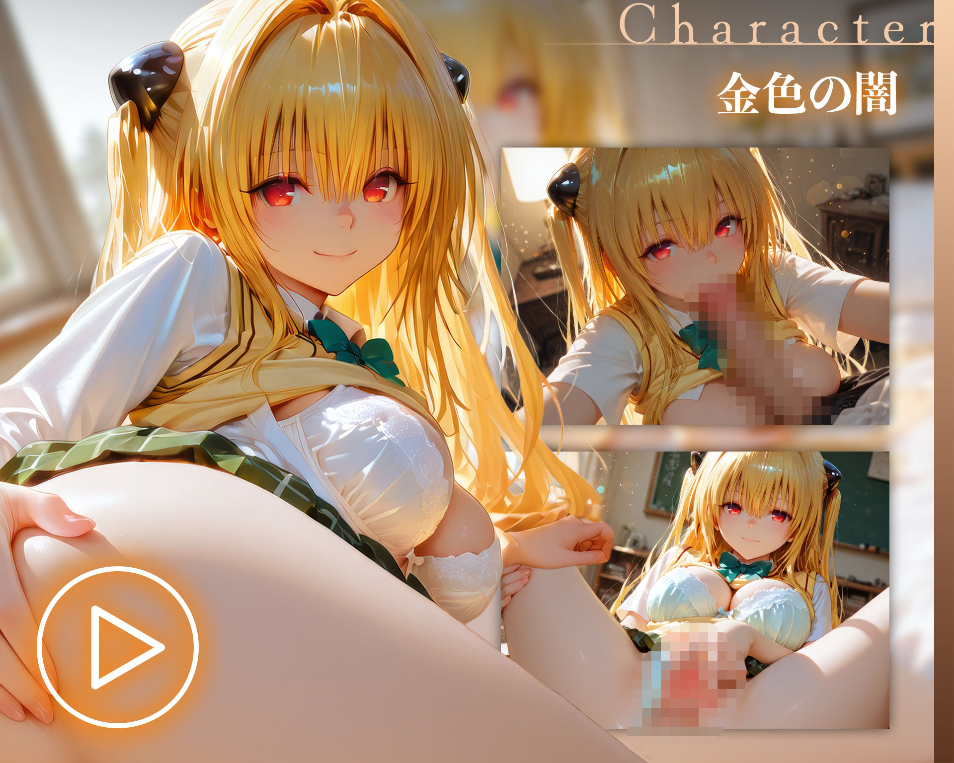 【イラスト＋アニメ付き】金色の闇、服従！冷酷な変身少女肉便器調教記録録 〜ヤミの極上おま●こ24時間搾精耐久〜1