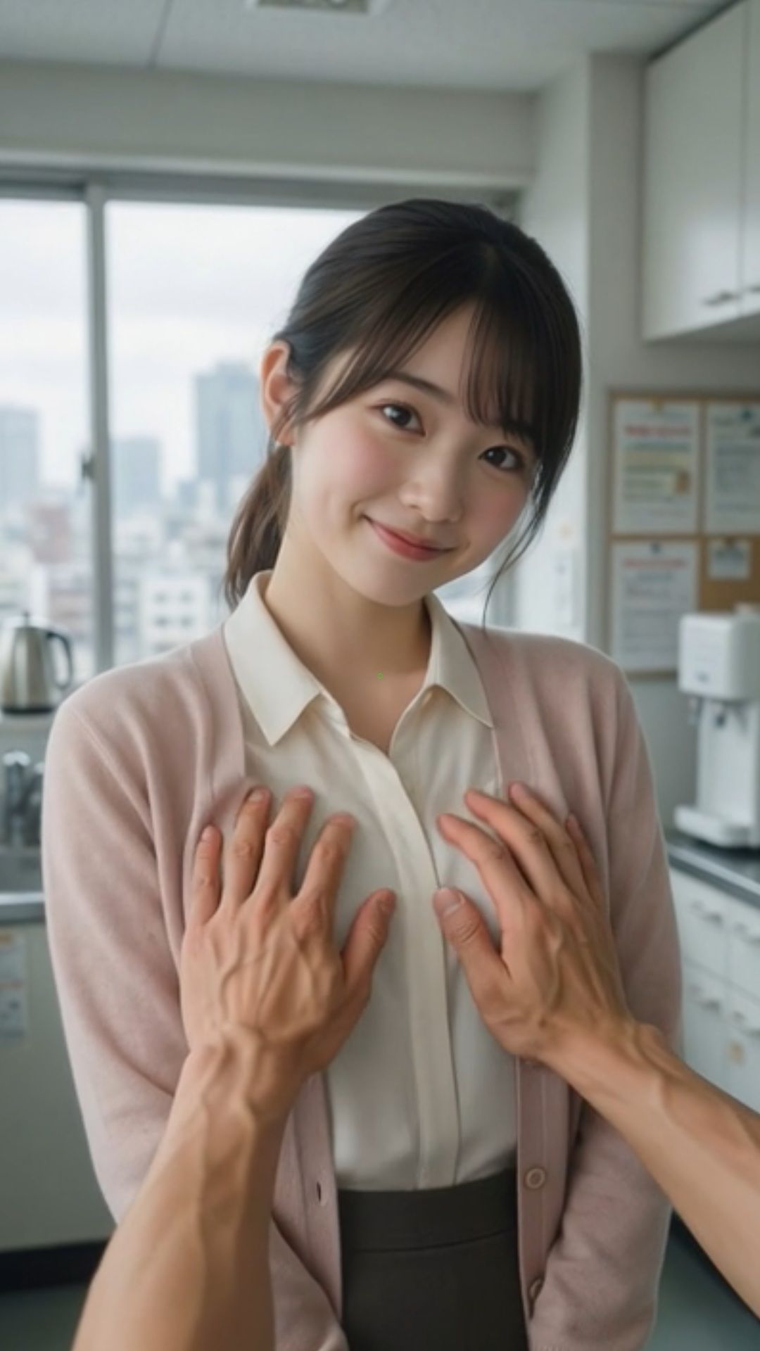 新入社員2 給湯室 課長 先輩 いたずら 不倫 セクハラ ブラジャー パンティ OL 職場 4枚目