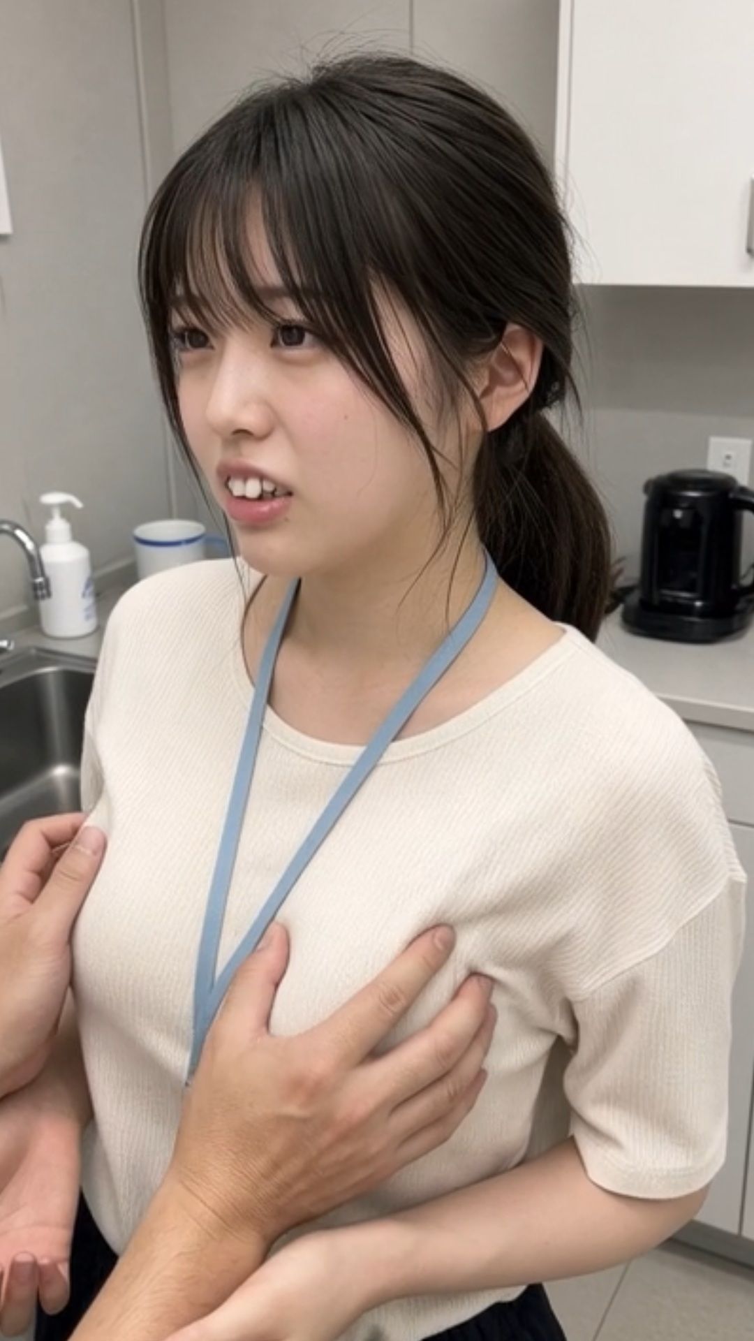 新入社員2 給湯室 課長 先輩 いたずら 不倫 セクハラ ブラジャー パンティ OL 職場 6枚目