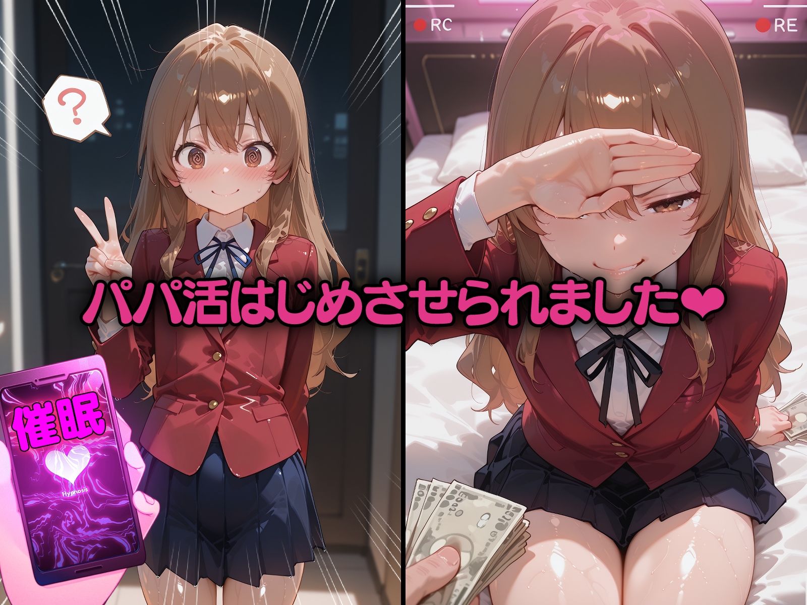 ポンコツ美少女3人と催●で強●パパ活 無職ニートおじさん大暴れ！ 画像1