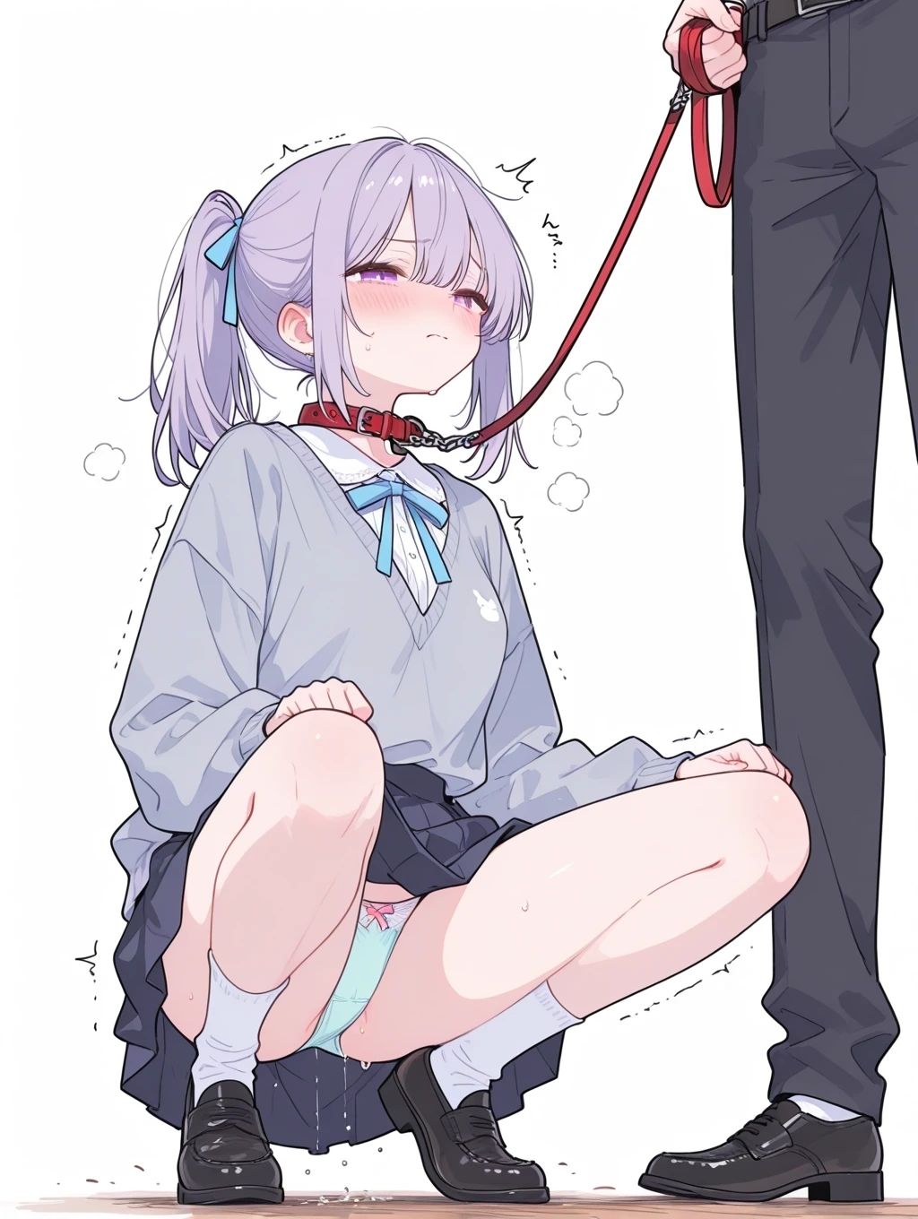 日常的に首輪付けられて恥ずかしがってる女の子イラスト300枚 画像5