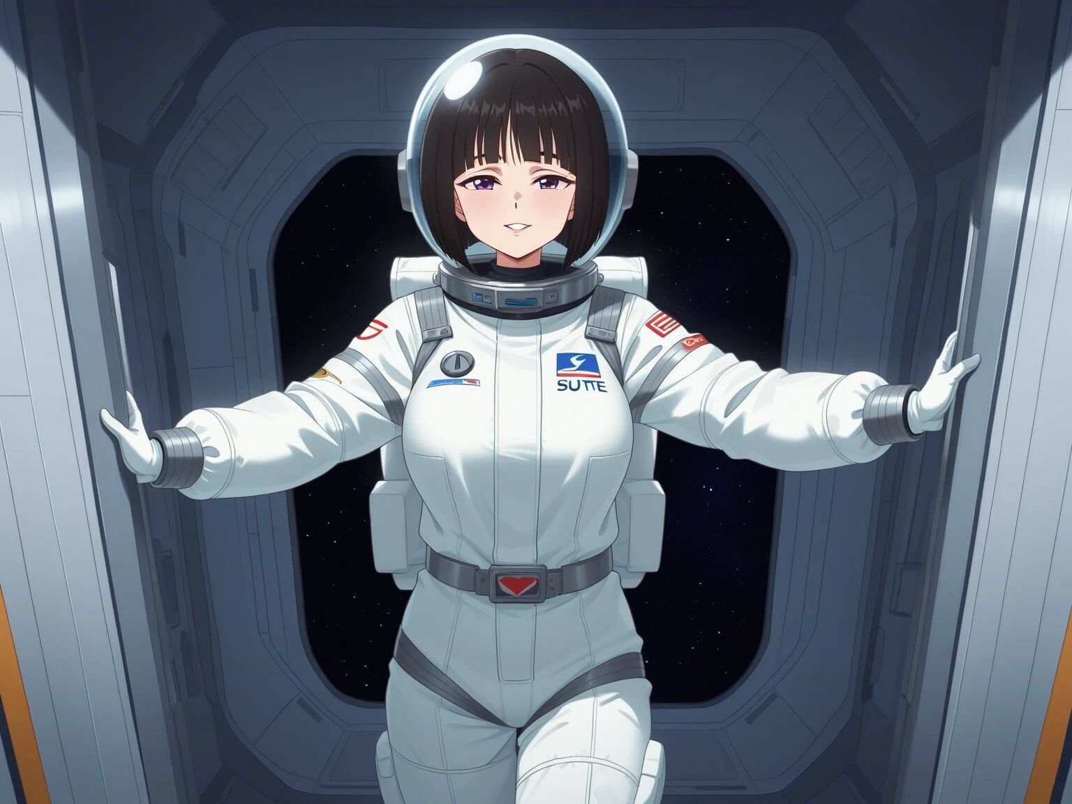 大自然を満喫する美女と水着の女の子と女性自衛官と女性宇宙飛行士 画像7