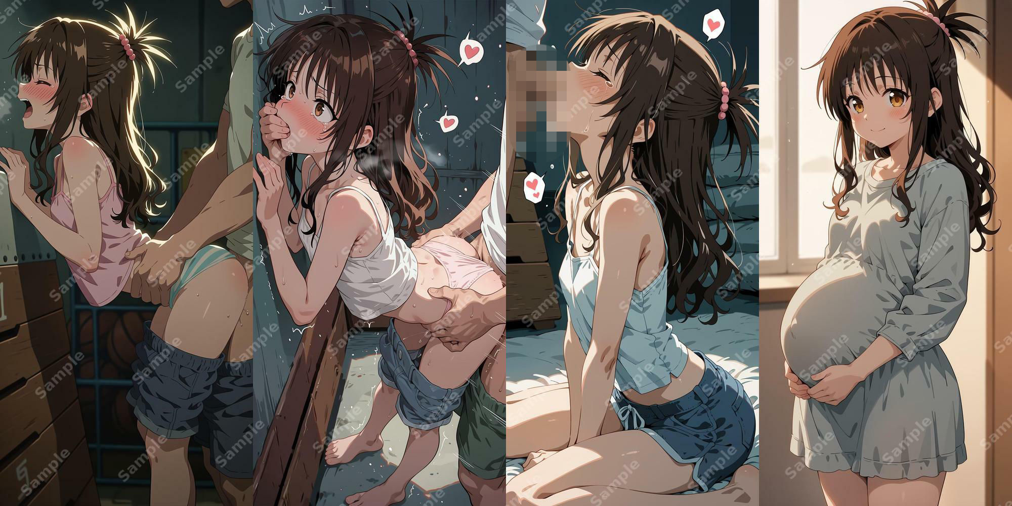 ヒロイン全員孕ませルート  体育倉庫で立ちバック！ 画像3