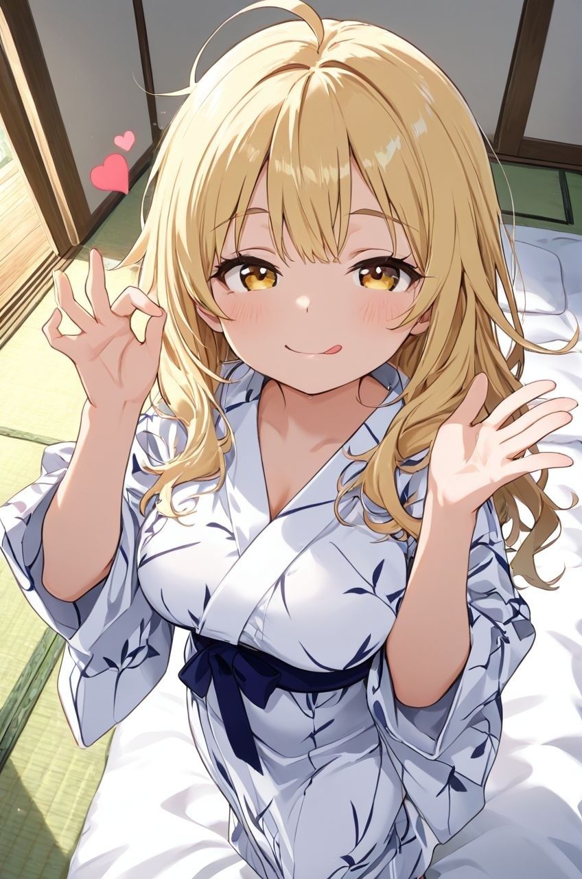 エロゲー好きな金髪ギャルちゃんとのえっちなご奉仕タイム 浴衣衣装編 画像1