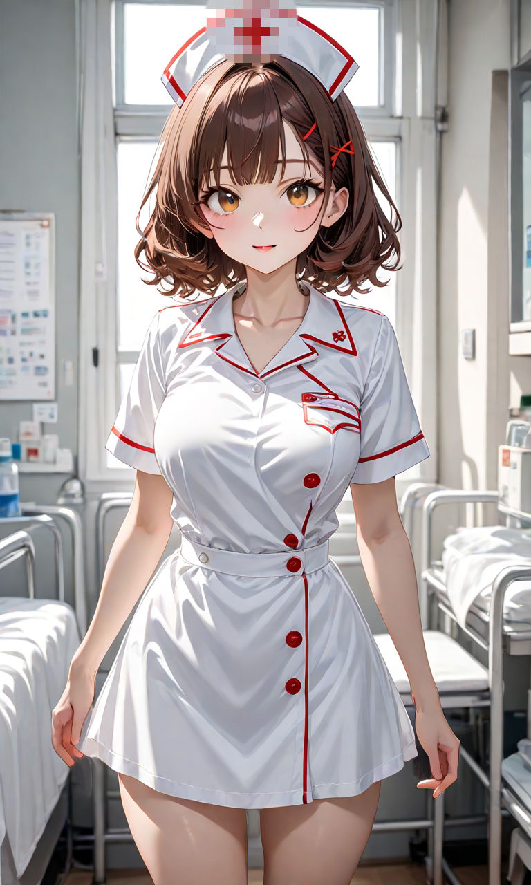 茶髪美少女ナース服 画像1