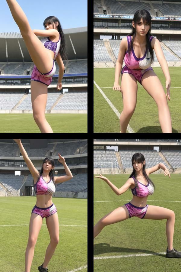 才色兼備の万能女性格闘家 霧島 愛唯の陸上選手モデル風写真集The Real_02 画像1