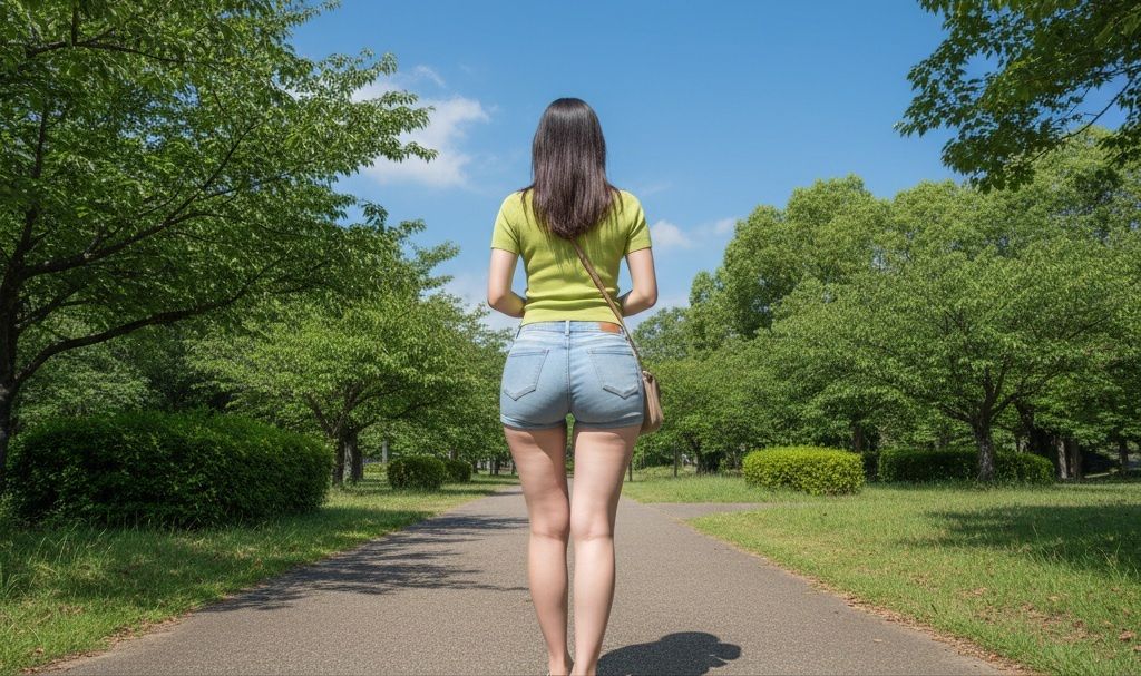 【着衣お尻/太もも】ショートパンツ美女たちの後ろ姿歩行特写〜デニムの食い込みとプリケツをじっくり鑑賞〜