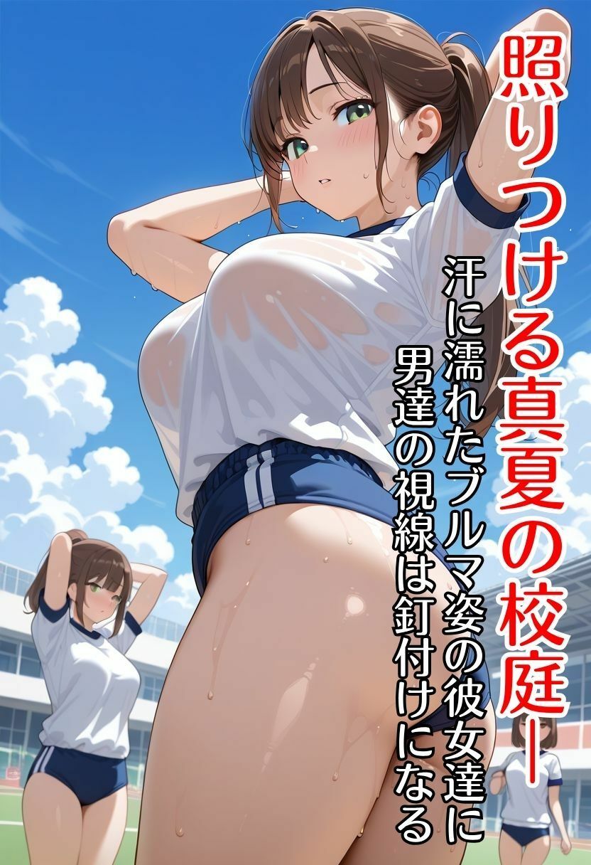 『汗だくブルマの巨乳同級生が、複数の男達に囲まれて――』2
