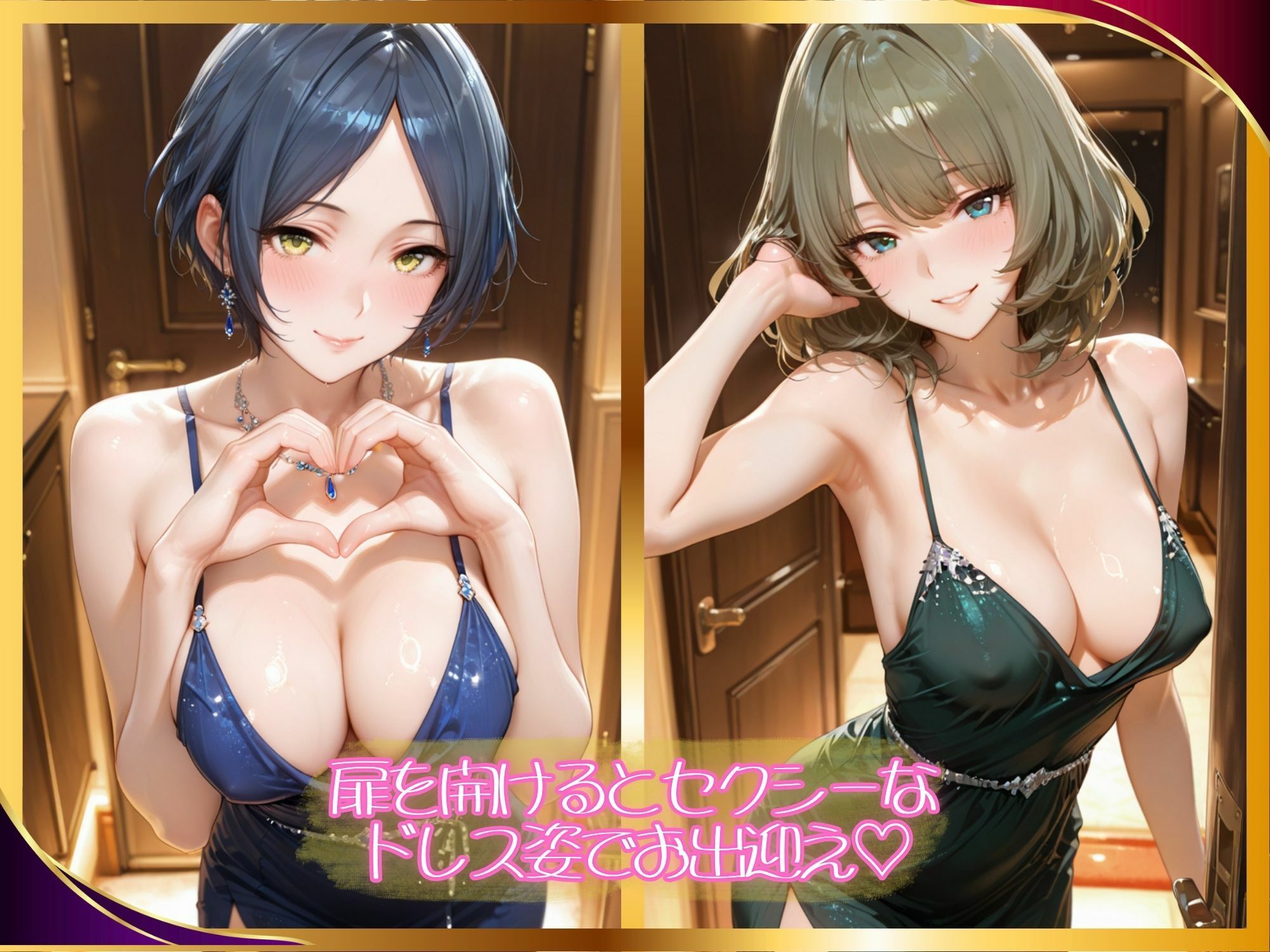 【エロ漫画】【高級風俗嬢】濃厚ご奉仕 〜アイ●ルマ●ターシンデ●ラガー●ズ 速● 奏&高● 楓〜1