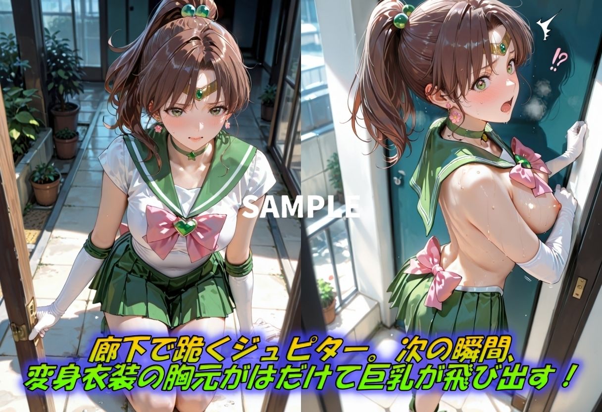 【エロ漫画】捕らわれた正義の巨乳ジュピター  搾乳機で連続絶頂！1
