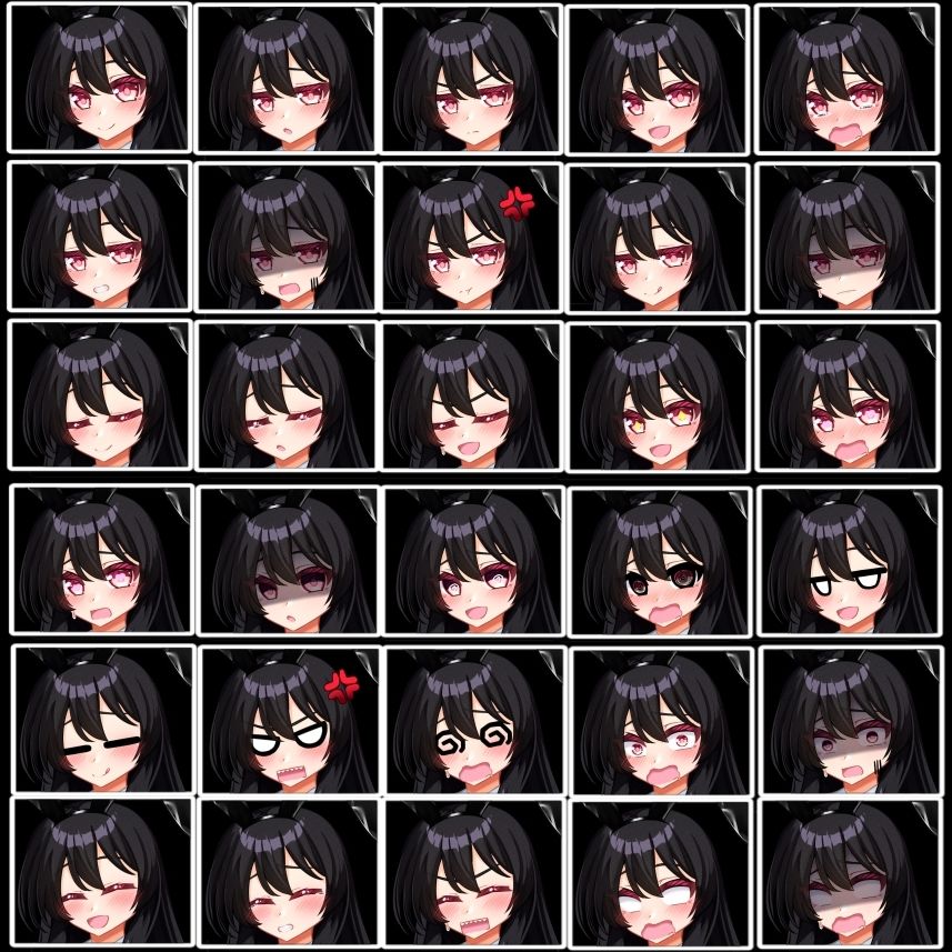 立ち絵素材 黒髪の女の子（ボテ腹）の作品画像 3
