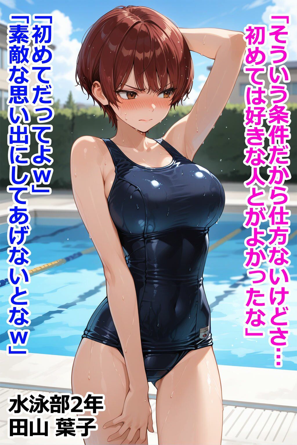 巨乳水泳部員26人高額水道代をカンパしてもらう代わりに学園の肉便器になる 即堕ち3コマ サンプル画像 4