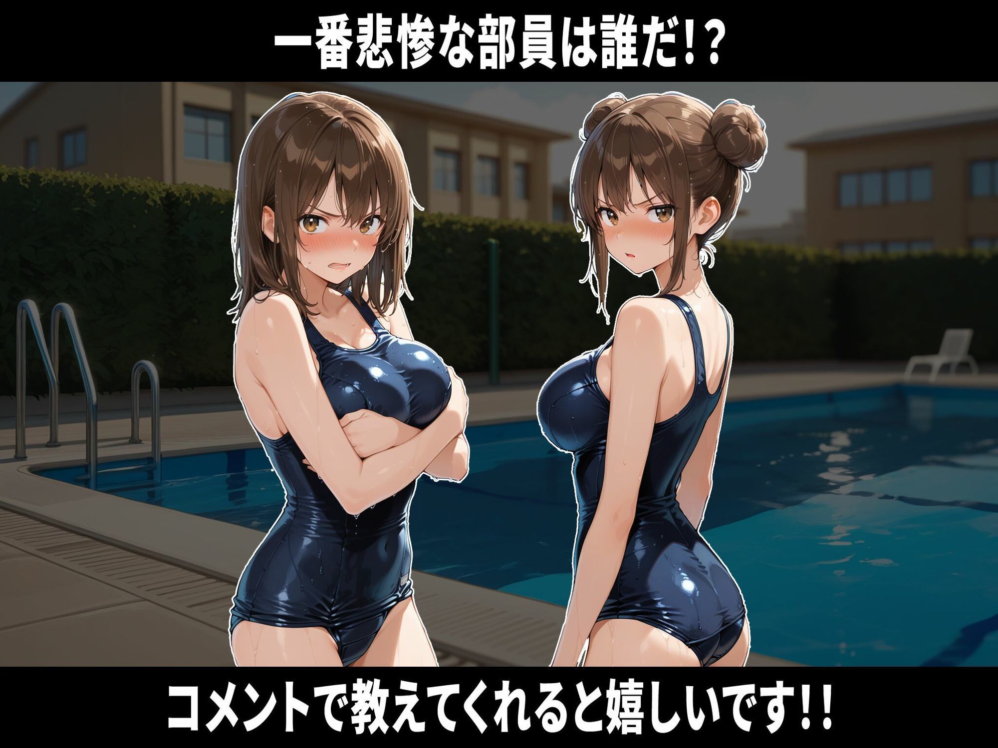 巨乳水泳部員26人高額水道代をカンパしてもらう代わりに学園の肉便器になる 即堕ち3コマ サンプル画像 7