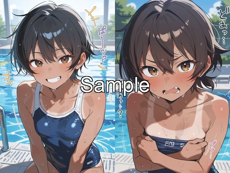男子水着チャレンジでバレたユウキ 〜プールでちっぱいを晒されおじさんたちに◯◯される1