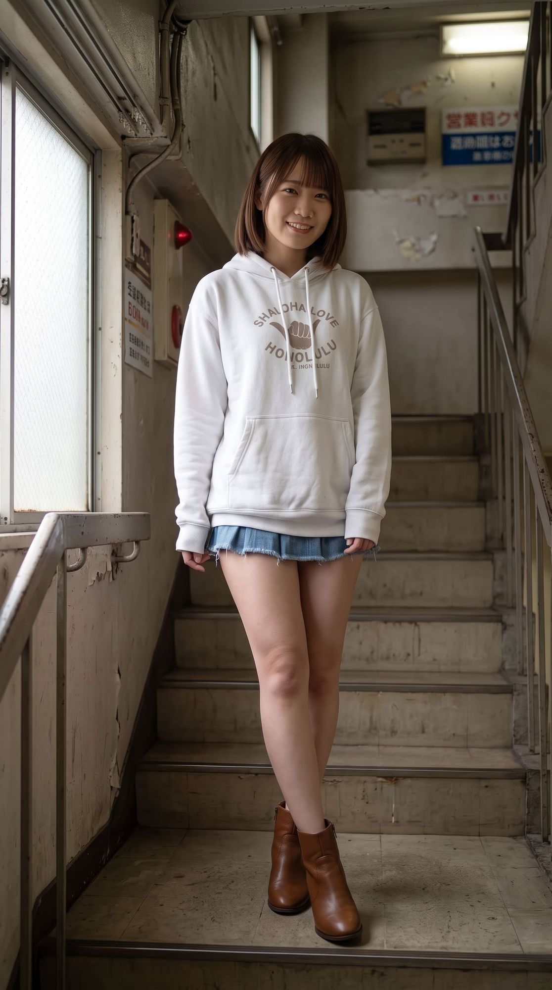 レトロな階段で見つめられて サンプル画像 1