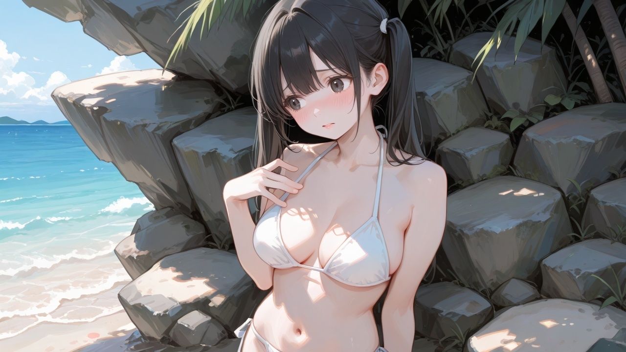 秘密の夏の思い出〜岩陰に隠れて大声で青姦SEXしちゃった夏〜 画像6
