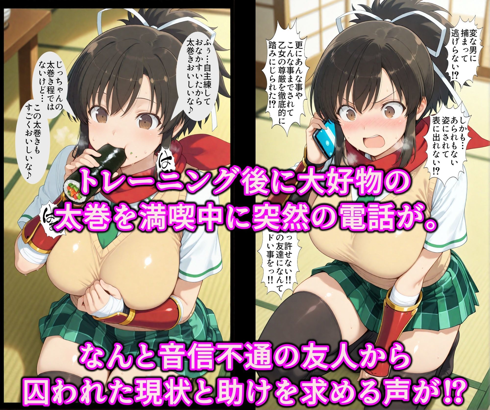 友達同士でチンポの奪い合い!!淫欲コピー洗脳の快楽地獄で絶頂調教♪ヌルヌル爆乳くノ一まんこを乱れ喰い 2枚目