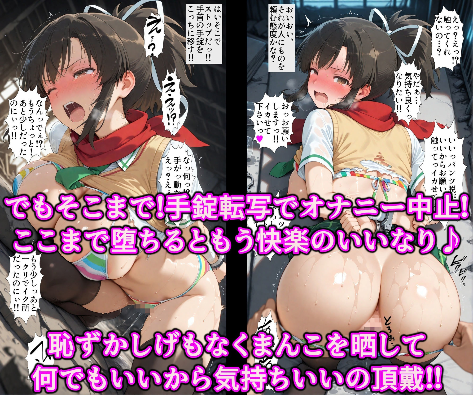 友達同士でチンポの奪い合い!!淫欲コピー洗脳の快楽地獄で絶頂調教♪ヌルヌル爆乳くノ一まんこを乱れ喰い 5枚目