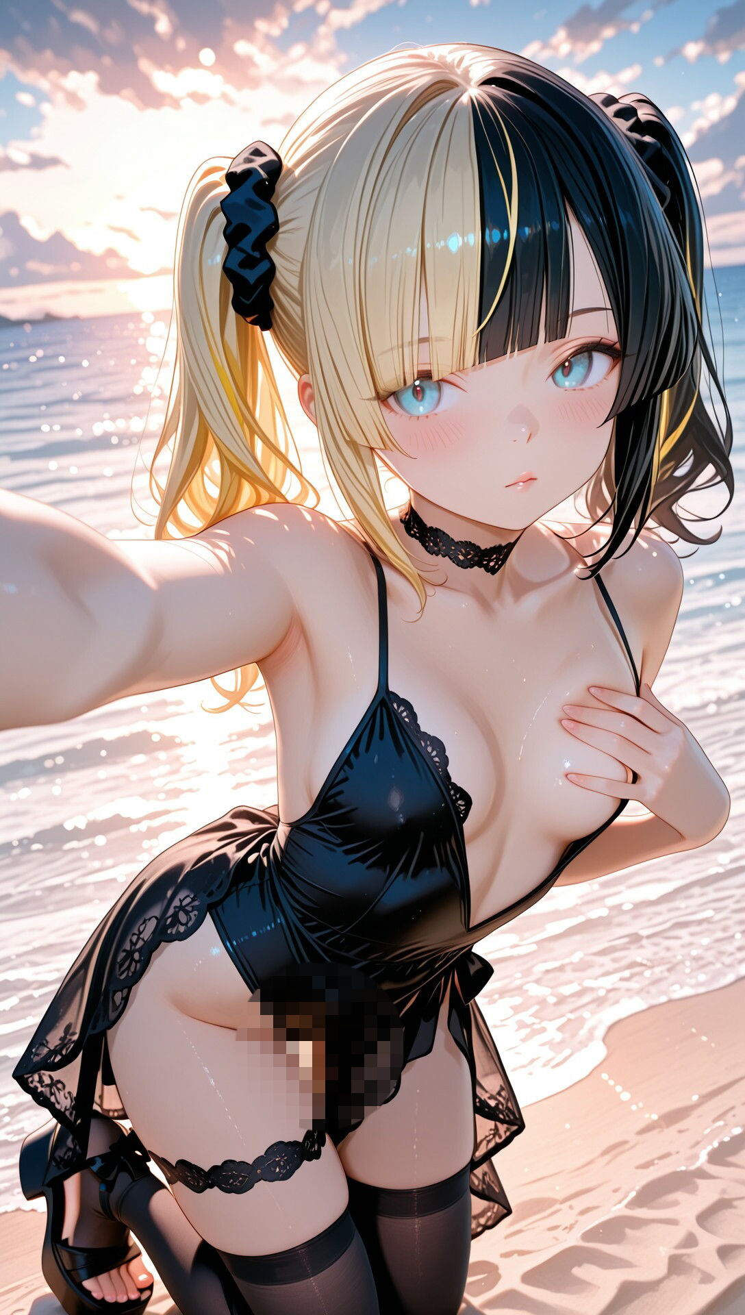 【柔肌ツルペタ10人53分】ビーチでオナニーからの?【フルボイス縦型セッ〇スアニメ】 サンプル画像2