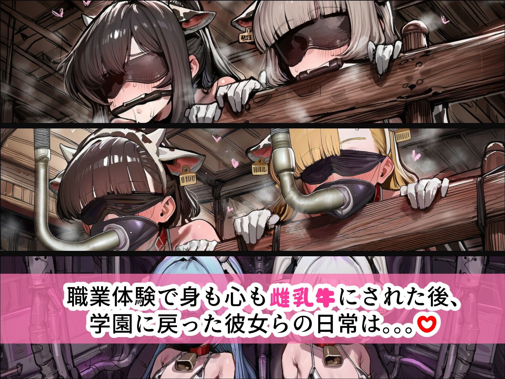 BreedingParty 爆乳雌乳牛の学園性活 〜見た目はJ〇、心は家畜〜 第四話 みうとゆいなの一日 4枚目