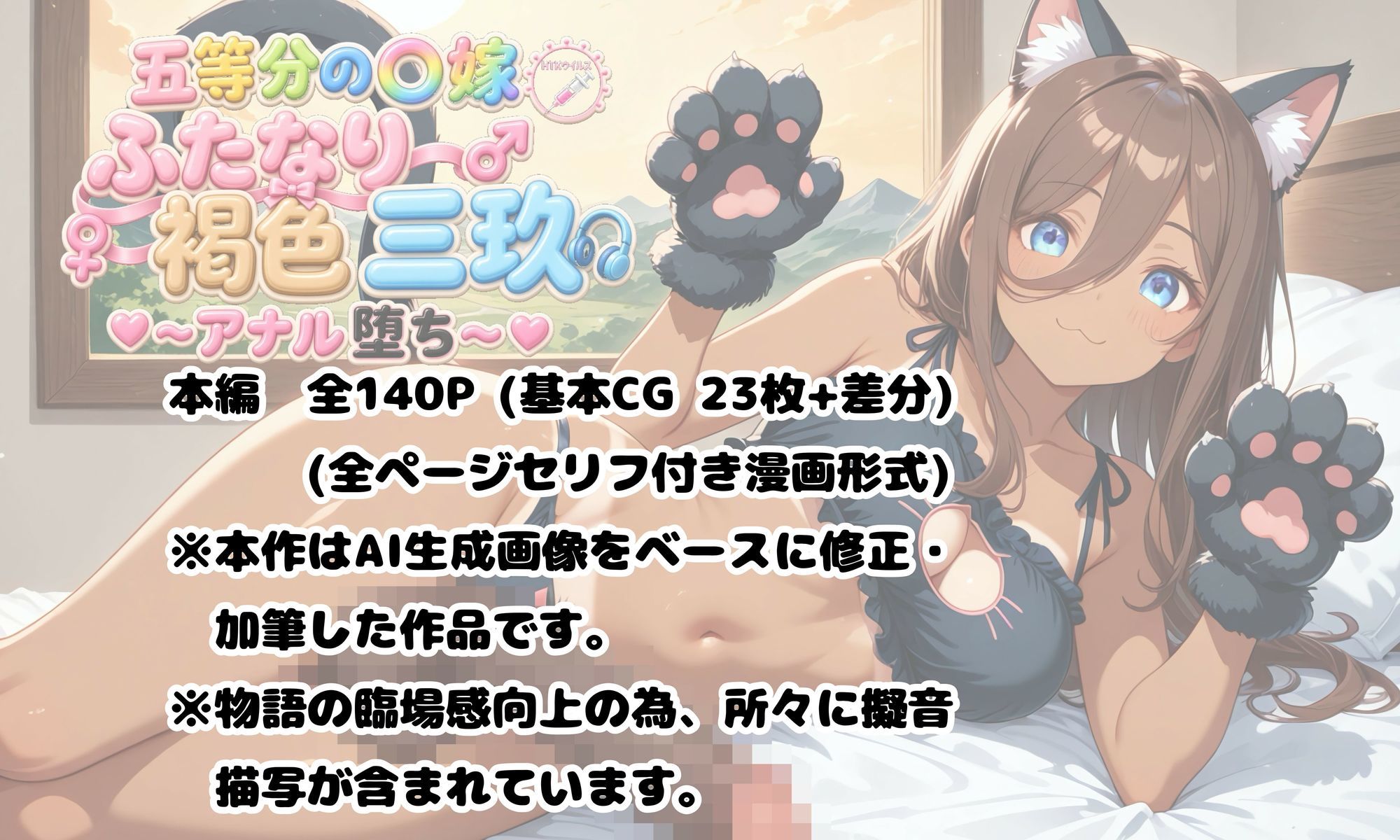 五等分の○嫁  HTKウイルス  ふたなり褐色三玖  〜アナル堕ち〜 画像10