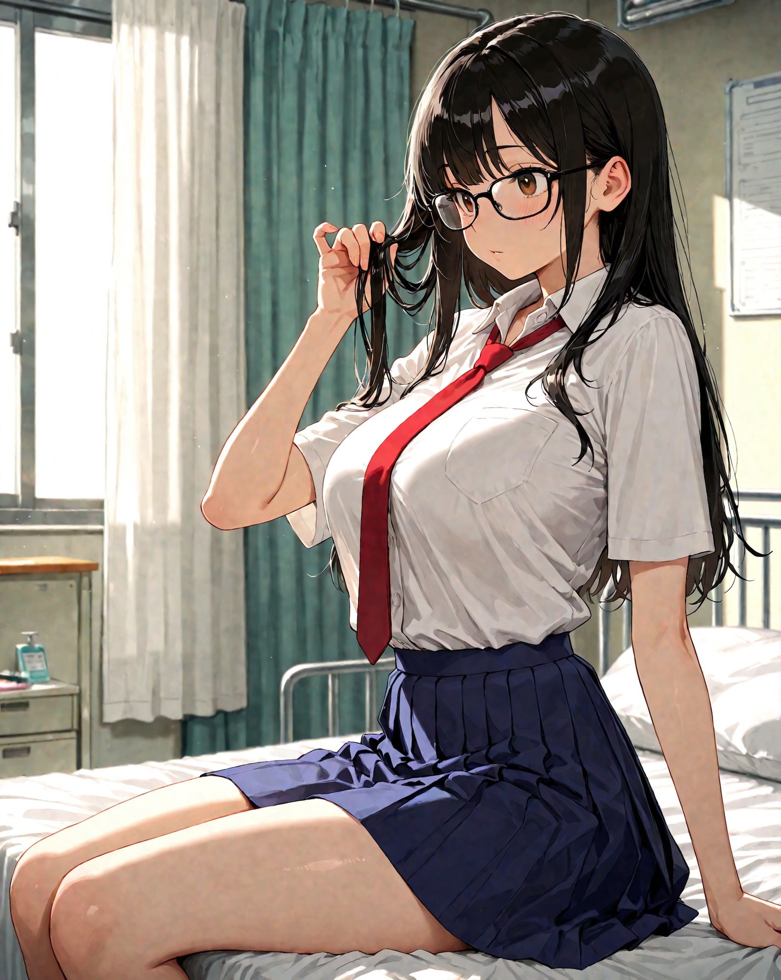 普段は大人しい委員長と放課後の保健室で…『甘トロ密着性交記録』 画像2