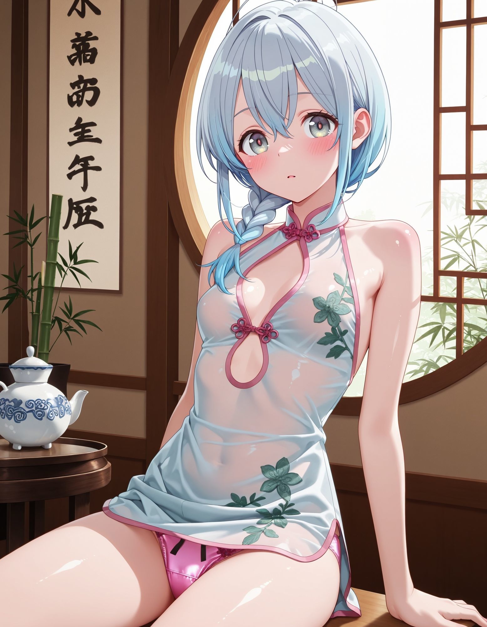チャイナドレスでパンチラ6 サンプル画像 1
